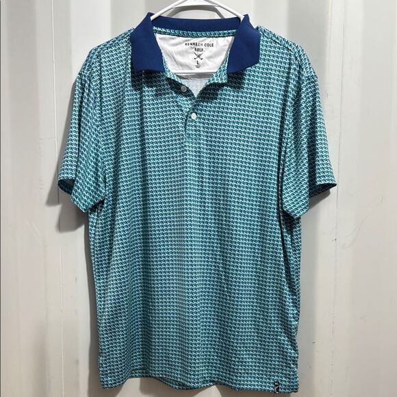 Kenneth Cole Blue Polo Shirt for Men - Picture 1 of 2